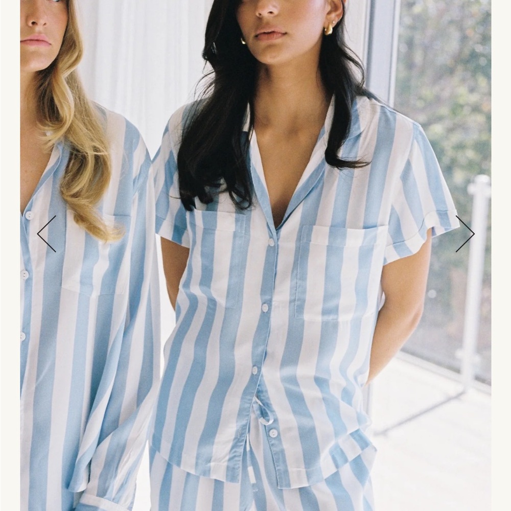 Back in smaller size! Striped Blue & White Piyama Pajama Set